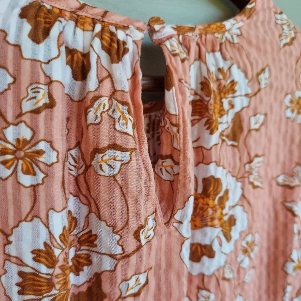 J Crew Ruffle Sleeve Climbing Floral Blouse